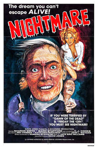 Nightmare Movie Poster Print featuring iconic horror imagery