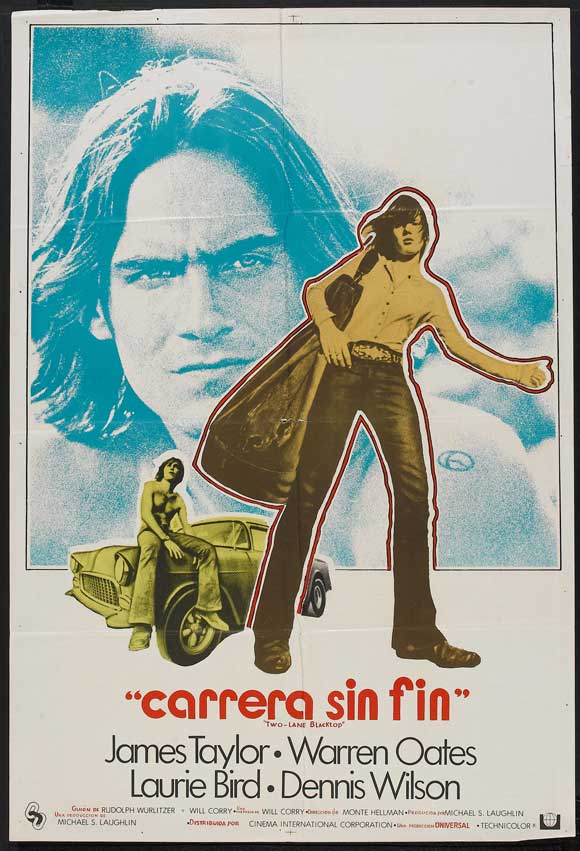 Two Lane Blacktop Movie Poster Print featuring iconic film imagery.