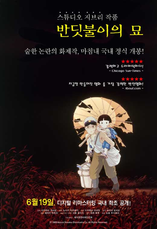 Grave of the Fireflies Movie Poster Print - 27 x 40