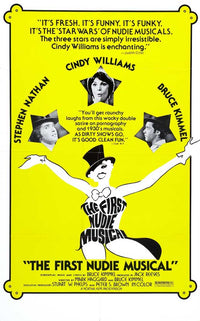 The First Nudie Musical Movie Poster Print featuring vibrant colors and playful design.