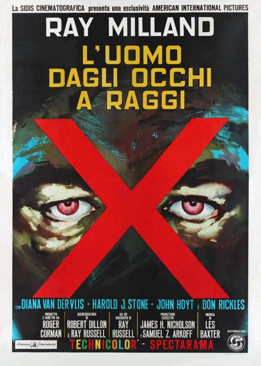 X: The Man with X-Ray Eyes Movie Poster Print showcasing classic horror/sci-fi artwork.