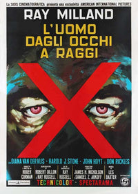 X: The Man with X-Ray Eyes Movie Poster Print showcasing classic horror/sci-fi artwork.