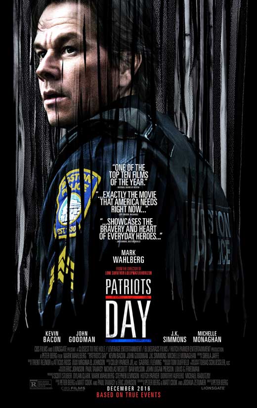 Patriots Day Movie Poster Print showcasing bravery and unity.