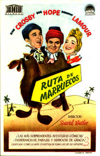 The Road to Morocco Movie Poster Print featuring Bob Hope and Bing Crosby.