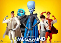 Megamind Movie Poster Print featuring the animated character Megamind.