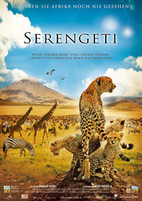 Serengeti Movie Poster Print showcasing wildlife and landscapes