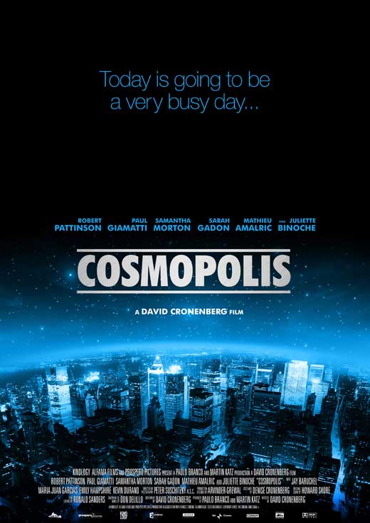 Cosmopolis Movie Poster Print featuring striking visuals from the film.