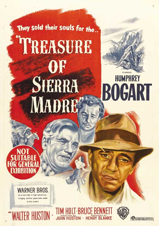 Treasure of the Sierra Madre Movie Poster Print showcasing a classic film scene.