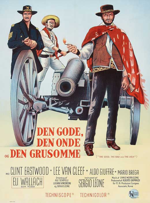 The Good, The Bad and The Ugly movie poster print showcasing iconic film imagery.