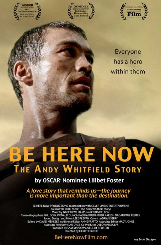 Be Here Now Movie Poster showcasing vibrant film imagery.