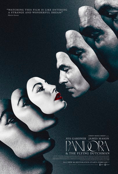 Pandora and the Flying Dutchman Movie Poster Print showcasing classic film art.
