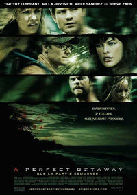 A Perfect Getaway Movie Poster Print showcasing a breathtaking cinematic journey.