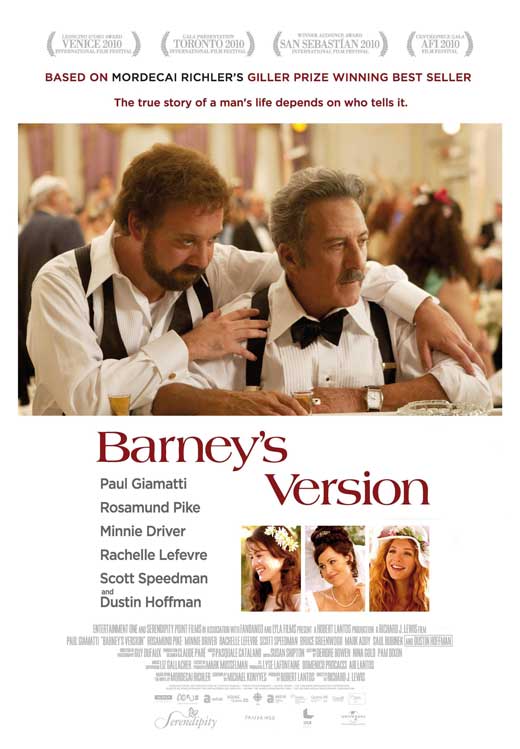Barney's Version Movie Poster Print showcasing cinematic art.