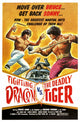 The Fighting Dragon vs. Deadly Tiger Movie Poster showcasing an epic battle scene.