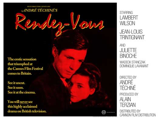 Rendez-vous Movie Poster Print featuring captivating film art.