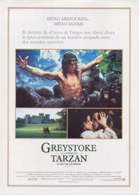 Greystoke: The Legend of Tarzan movie poster print featuring adventure and nature themes.