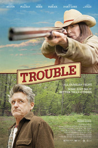 Trouble Movie Poster featuring bold visuals for film enthusiasts