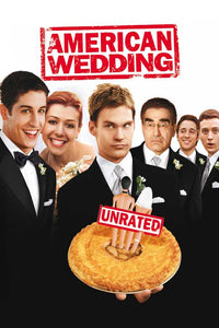 American Wedding Movie Poster Print featuring vibrant colors and iconic imagery.