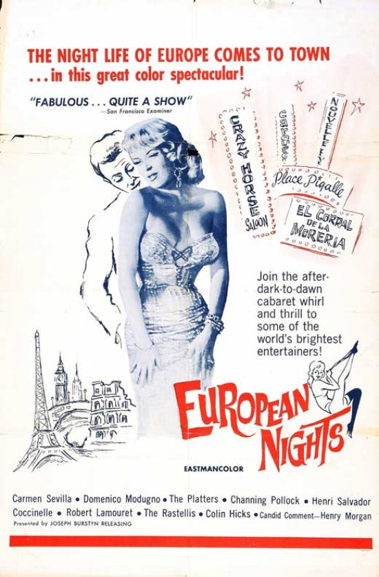 European Nights Movie Poster Print showcasing stunning cinematic art.