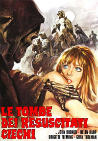 Tombs of the Blind Dead Movie Poster Print showcasing eerie imagery.