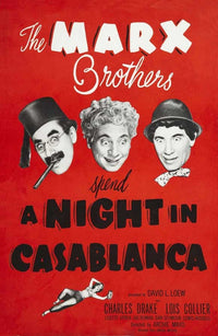 A Night in Casablanca Movie Poster Print showcasing classic cinema art.