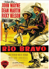 Rio Bravo Movie Poster Print showcasing classic Western film art.