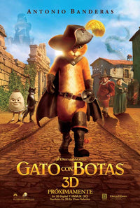 Puss in Boots Movie Poster Print featuring vibrant imagery
