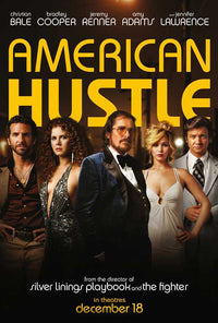 American Hustle Movie Poster Print featuring vibrant colors and stylish design.