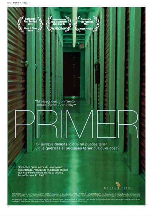 Primer Movie Poster Print showcasing intriguing design and vibrant colors.