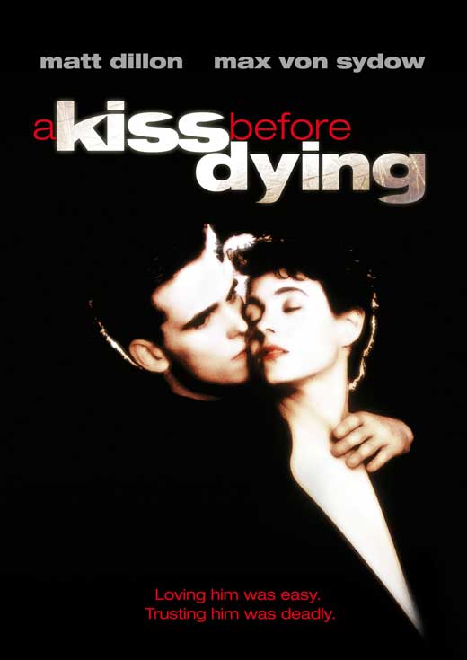 A Kiss Before Dying movie poster print featuring dramatic artwork.