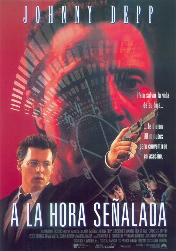 Nick of Time Movie Poster Print featuring suspenseful visuals.