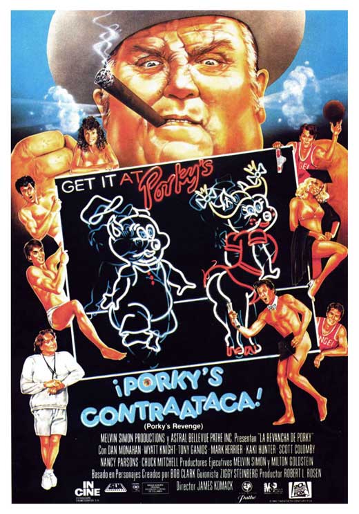 Porky's Revenge Movie Poster Print showcasing vibrant retro comedy art.