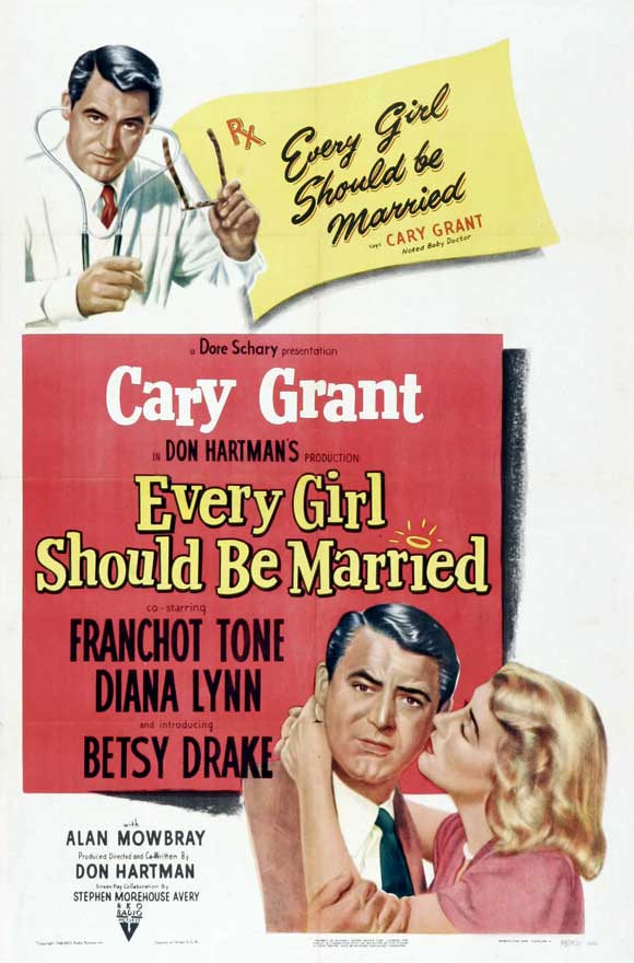 Every Girl Should Be Married Movie Poster Print showcasing classic cinematic charm.