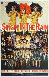Singin' in the Rain Movie Poster Print showcasing classic musical art.