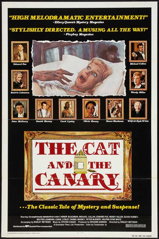 The Cat and the Canary movie poster print showcasing vintage horror artwork.