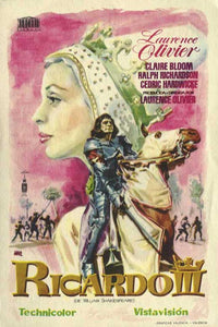 Richard III Movie Poster Print featuring iconic Shakespeare imagery.