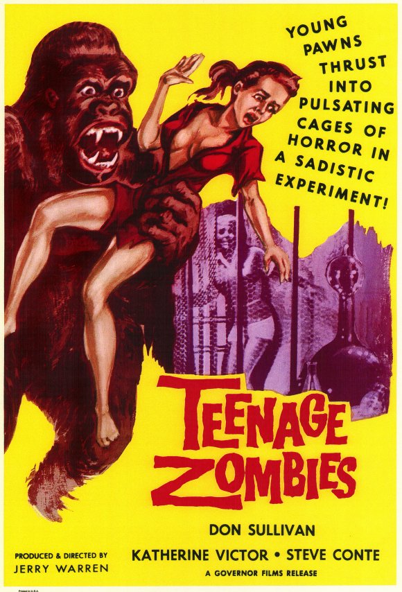 Teenage Zombies Movie Poster Print showcasing classic horror art.
