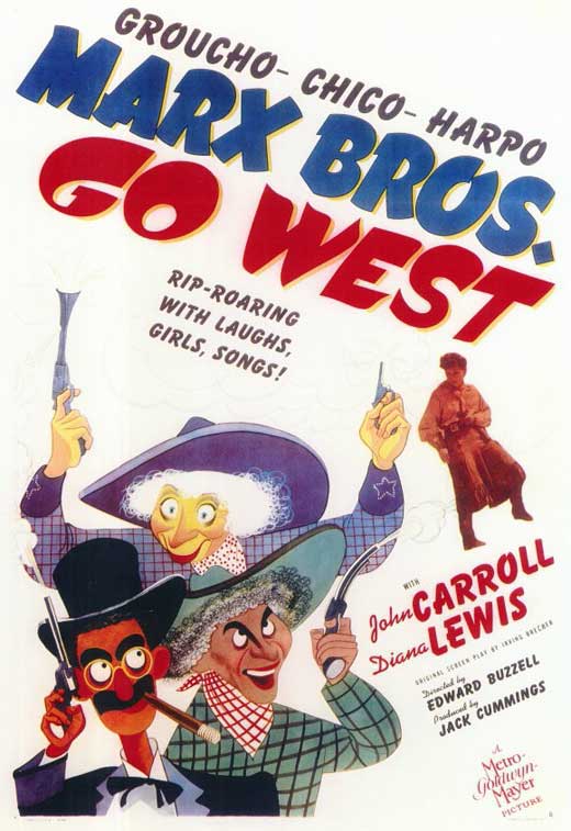 Go West Movie Poster Print showcasing classic cinema art.
