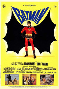 Batman Movie Poster Print featuring the iconic superhero in action.