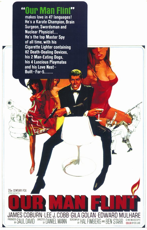 Our Man Flint Movie Poster Print featuring vintage spy film art.
