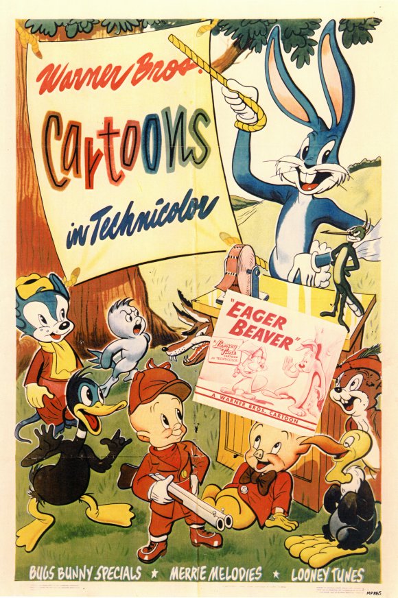 Eager Beaver Movie Poster Print featuring classic animation style