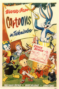 Eager Beaver Movie Poster Print featuring classic animation style