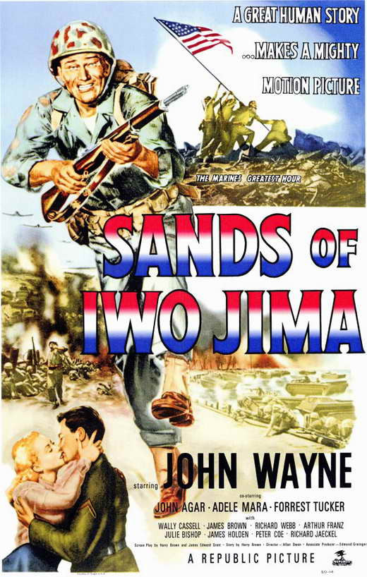 Sands of Iwo Jima Movie Poster Print (11x17) - Classic War Film Art