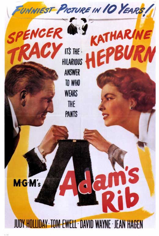 Adam's Rib Movie Poster Print showcasing classic film artwork.