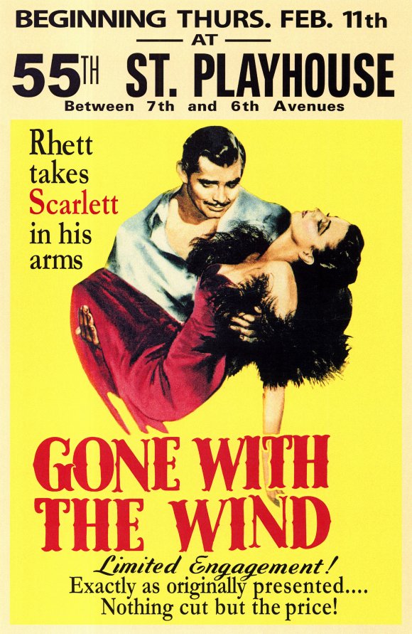 Gone with the Wind Movie Poster Print featuring iconic imagery