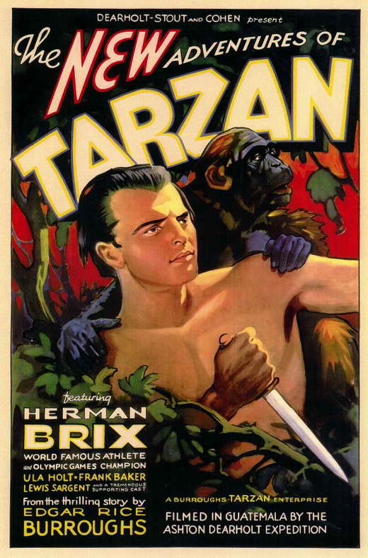The New Adventures of Tarzan Movie Poster Print featuring vibrant colors and dynamic design.