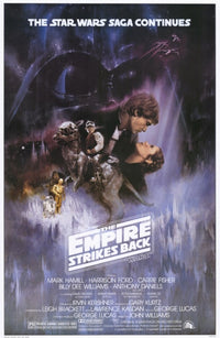 The Empire Strikes Back Movie Poster Print showcasing iconic Star Wars imagery.