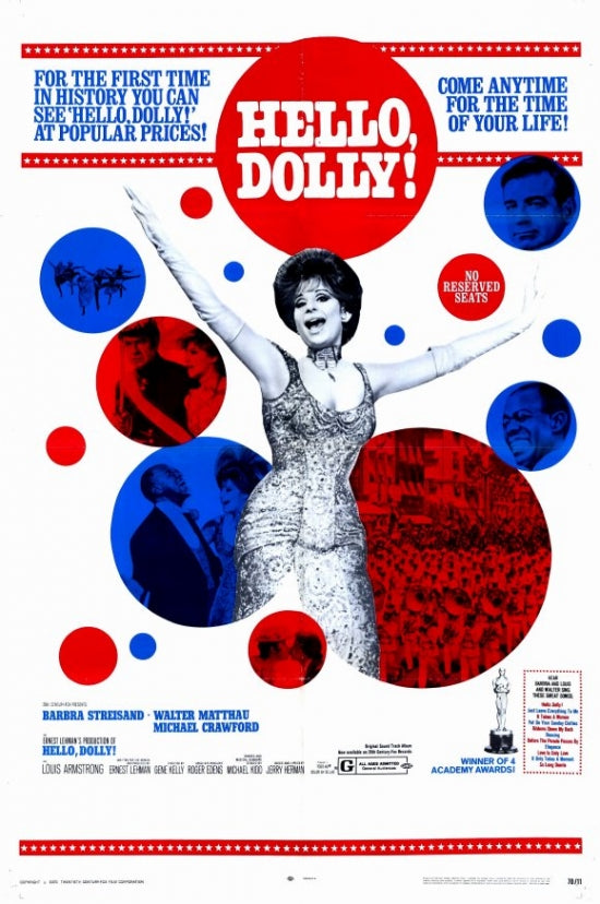 Hello Dolly Movie Poster featuring classic musical design.