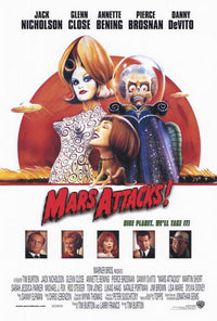 Mars Attacks! Movie Poster Print featuring iconic characters.