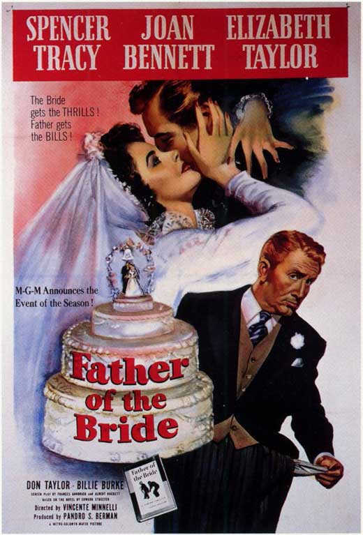 Father of the Bride Movie Poster Print showcasing wedding moments